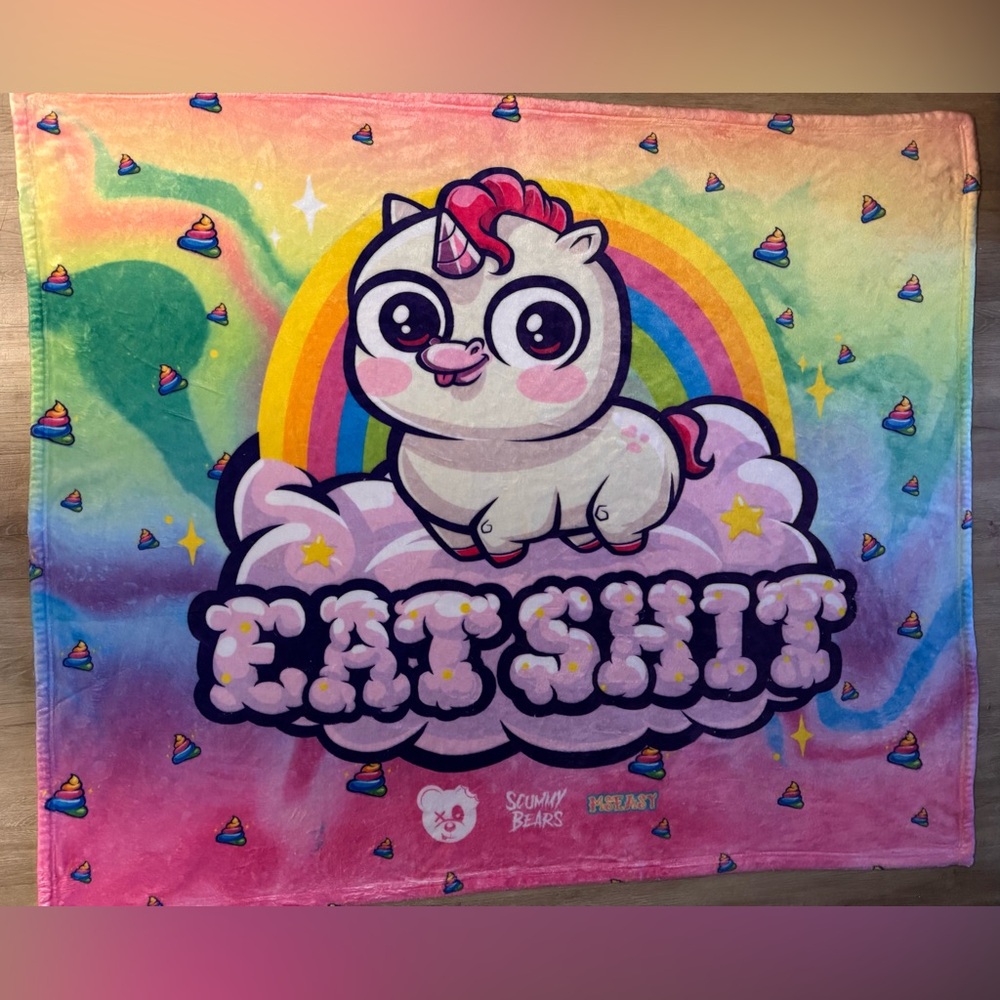 Scummy Bears Rainbow Unicorn Blanket